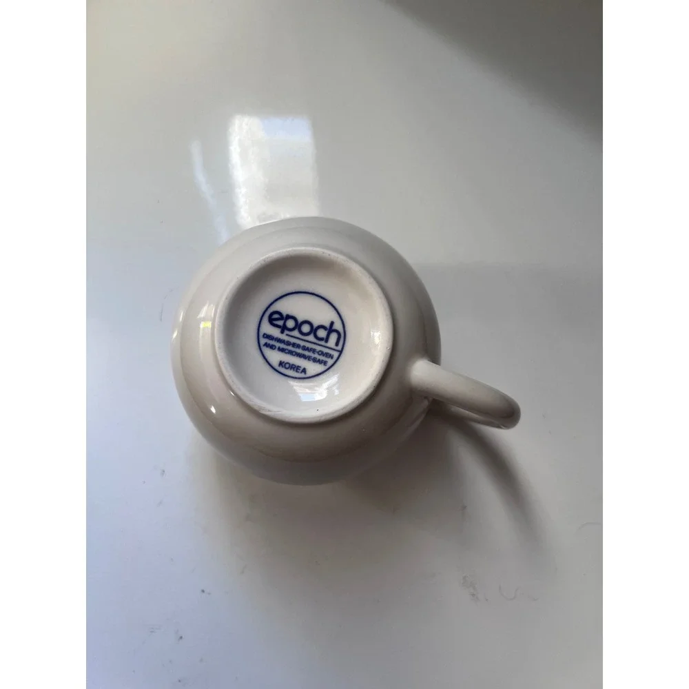 Vintage Epoch Cream Ceramic‎ Teapot Sugar Bowl and Creamer Set Korea Stoneware